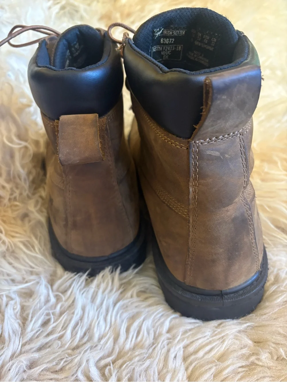 Irish Setter Brown Lace-Up Men's Work Boots